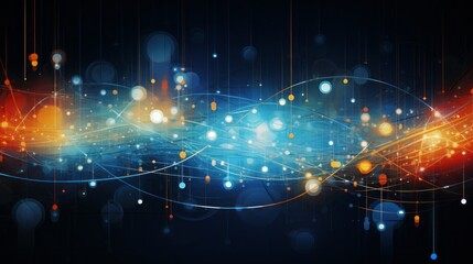 Dynamic fusion of colors in abstract science and technology background – vibrant digital composition for creative projects