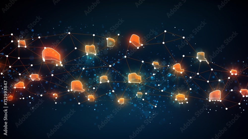 Poster abstract cloud computing network: futuristic technology background