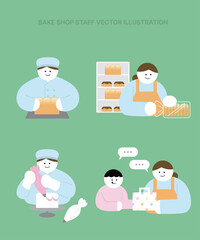 Occupation vector illustration set_Bakery