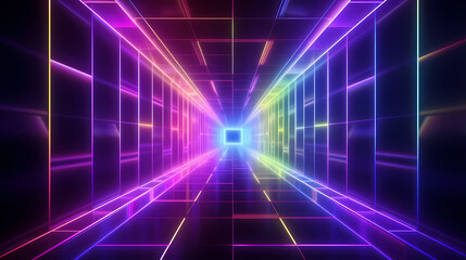 Obraz premium Technology abstract lines background and light effects, technology sense background