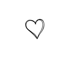 Hand drawn hearts. Hand drawn love symbol