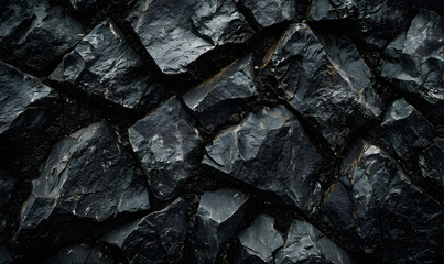 Mysterious Black stones background, Generative AI