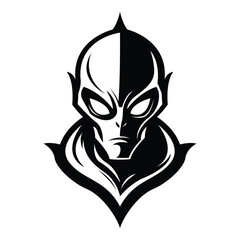 Fototapeta premium alien iconic logo vector illustration.