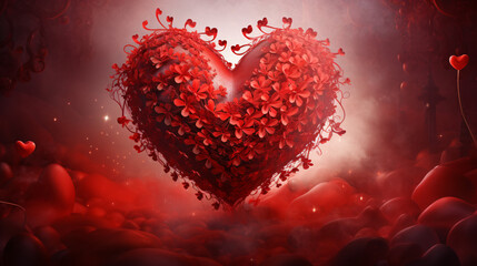 Red heart for Valentine day