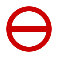 Prohibition circle symbol. Red ban banned icon. Stop sign. Forbidden element vector illustration isolated on white background