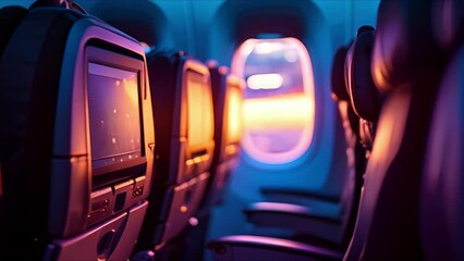 Satisfy your wanderlust while being entertained by our inflight screens set against a stunning, midnight blue sky.