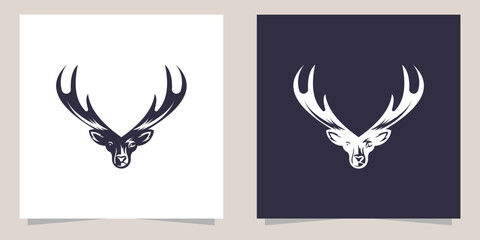 deer logo design vector