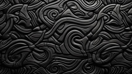 Black and white viking pattern texture AI Generated pictures