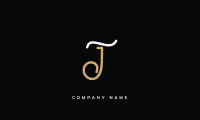 JT, TJ, J, T Abstract Letters Logo Monogram