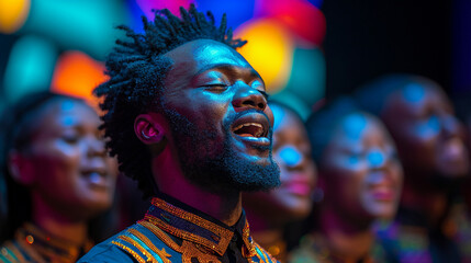 An African choir worshiping God