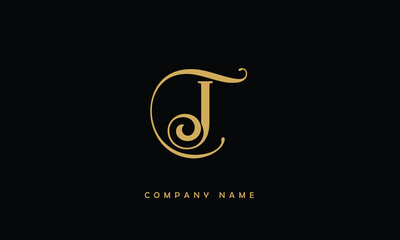 JT, TJ, J, T Abstract Letters Logo Monogram