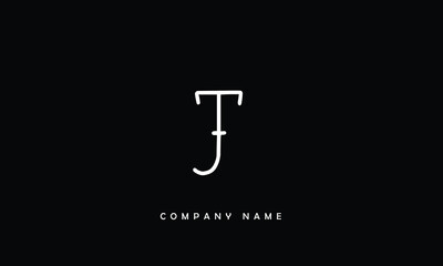 JT, TJ, J, T Abstract Letters Logo Monogram