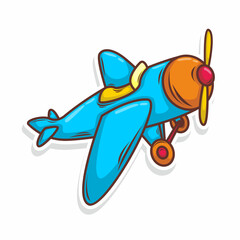 Plane toys cartoon doodle illustration art. hand draw style