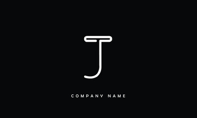 JT, TJ, J, T Abstract Letters Logo Monogram