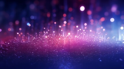 Vibrant bokeh particles: abstract event, game trailer, cinematic openers - digital technology...