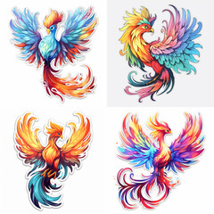 Set of Phoenix vector 