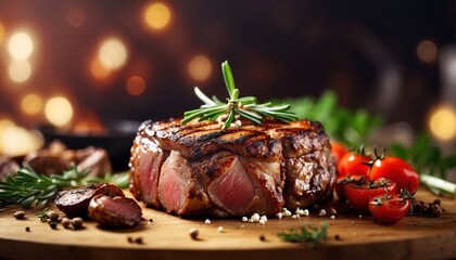 Cooking grilled beaf meat meals party