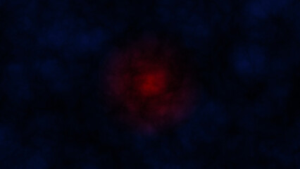 Fototapeta premium Red glowing mass of matter on dark blue background