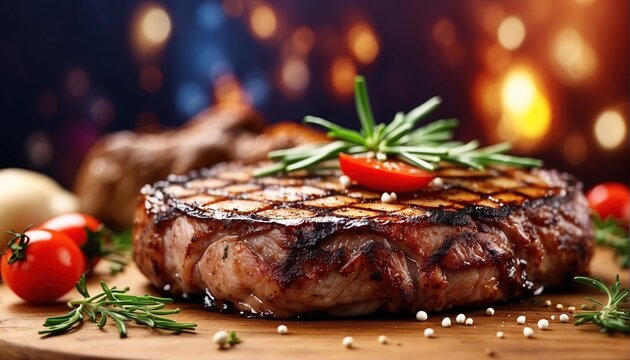 Cooking grilled beaf meat meals party