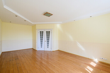 standard room interior apartment. view kind of decor home decoration in hostel house for sale. empty room renovated