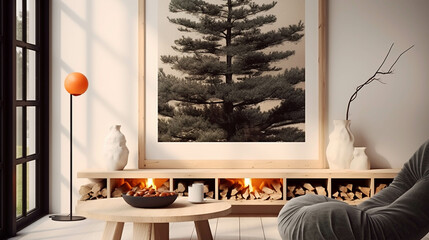 modern living room with fireplace high definition photographic creative image