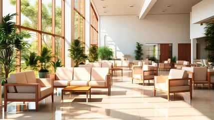 Modern and Elegant Interior in a Business or Hospital Setting