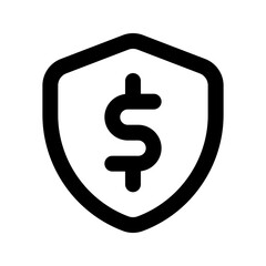 money insurance line icon