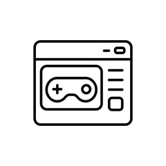 Online game outline icons, minimalist vector illustration ,simple transparent graphic element .Isolated on white background