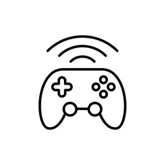 Wireless controller outline icons, minimalist vector illustration ,simple transparent graphic element .Isolated on white background