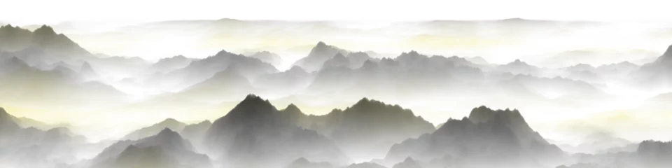 Fototapeten mountains in the fog © 凡墨映画