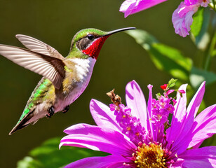 hummingbird on flower