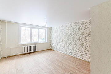 standard room interior apartment. view kind of decor home decoration in hostel house for sale. empty room renovated