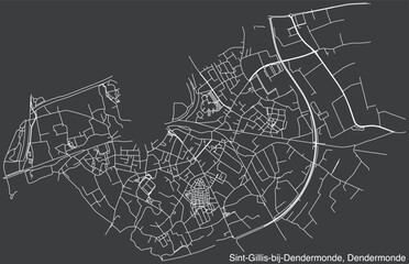 Street roads map of the SINT-GILLIS-BIJ-DENDERMONDE COMMUNITY, DENDERMONDE