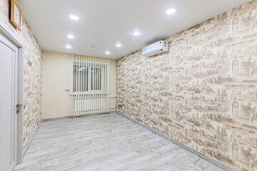 standard room interior apartment. view kind of decor home decoration in hostel house for sale. empty room renovated