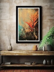 Nature Theme Abstract: Inspiring Vintage Decor with Modern Art Print