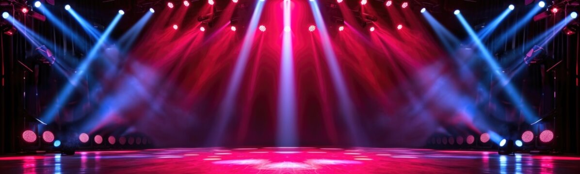 Neon color empty stage