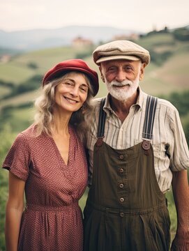 Ageless Italian Countryside Portraits: Majestic Farmhouse Vibes and Scenic Hilltop Views