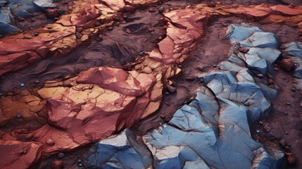 Vibrant arid landscape: a stunning colored dry terrain background

