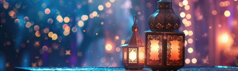 Muslim holy month Ramadan Karim. BANNER