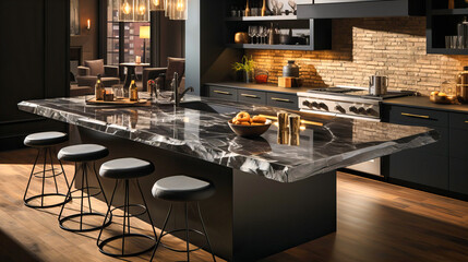 Modern Kitchen Interior with Stylish Design and Functional Appliances