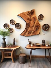 Artisanal Timber Creations: Vintage Wall Hangings and Tree-Inspired Art
