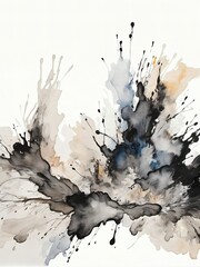 Abstract Ink Painting Texture Background