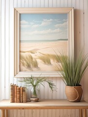 Beachy Sand Dune Craft Vintage Art Print - Farmhouse Beach Beauty
