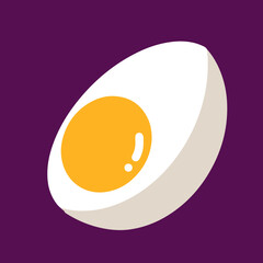 boiled egg illustration vector 