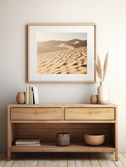 Sunlit Sand Dune Craft: Vintage Beach Wall Artprint
