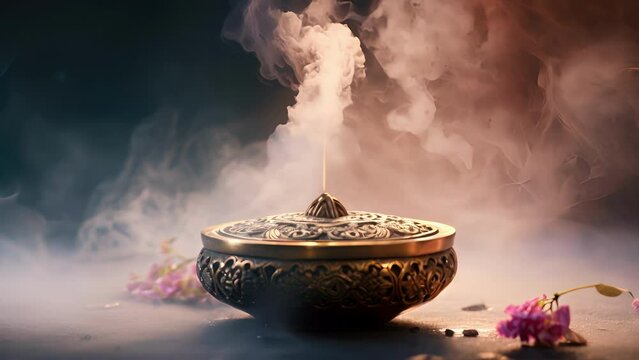 Enchanting Fog Lose yourself in the enchanting mist of incense smoke, a symbol of spiritual purification and clarity.