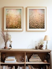 Bohemian Meadow Paintings - Vintage Art Print Inspired by Ethereal Earth Elements
