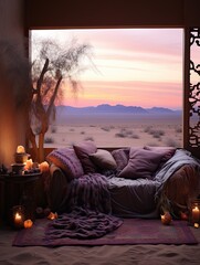 Bohemian Sahara Twilight Art: Dreamy Desert Cottage Style