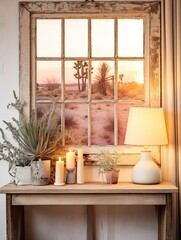 Boho Desert Sunset Imagery - Earth Tones Farmhouse Wall Art Print