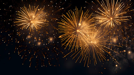 Fototapeta premium Fireworks background for celebration, holiday celebration concept